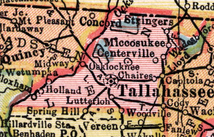 Map of Leon County, Florida, 1910