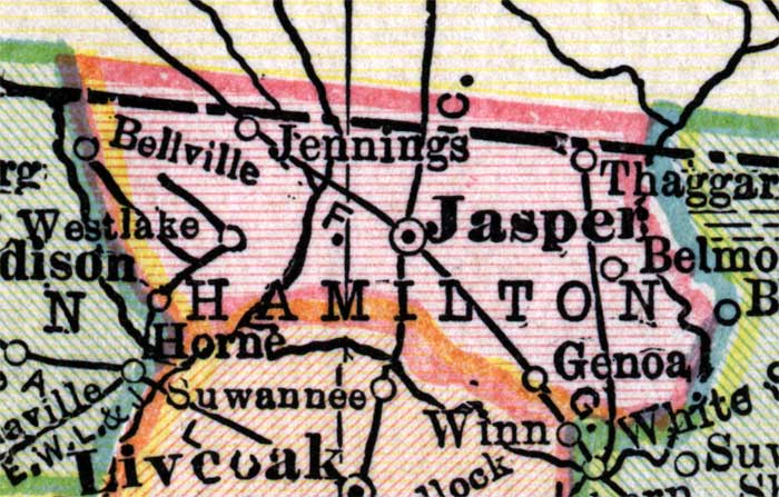 Map of Hamilton County, Florida, 1916