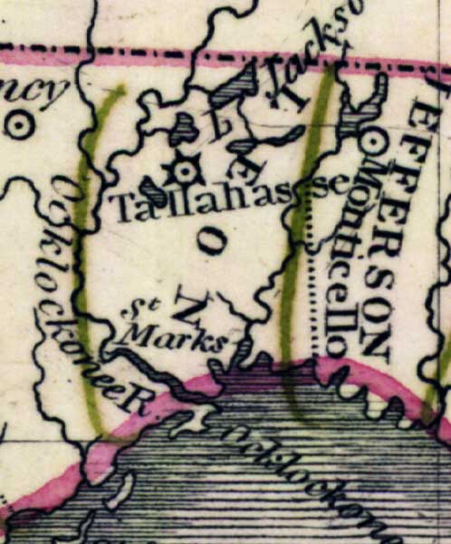Map of Leon County, Florida, 1835