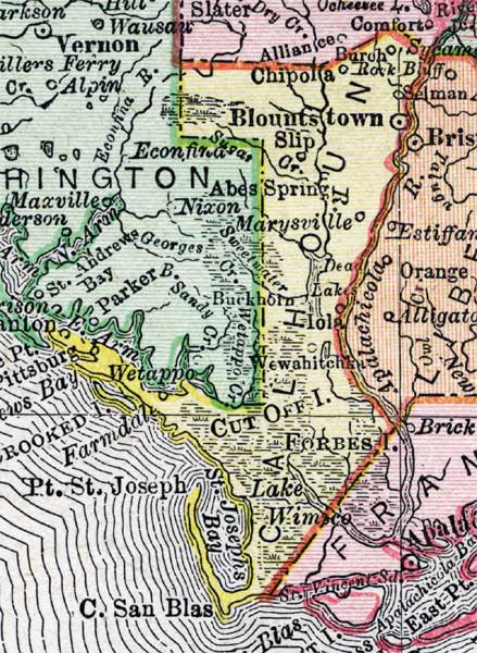 Map of Calhoun County, Florida, 1900