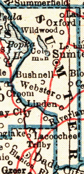 Map of Sumter County, Florida, 1921