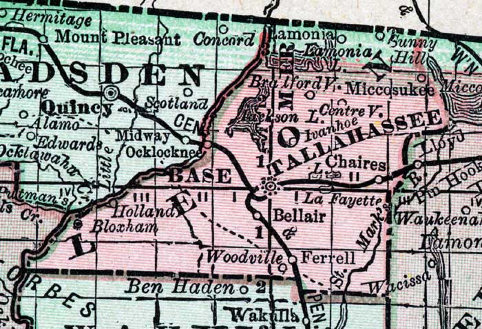 Map of Leon County, Florida, 1888