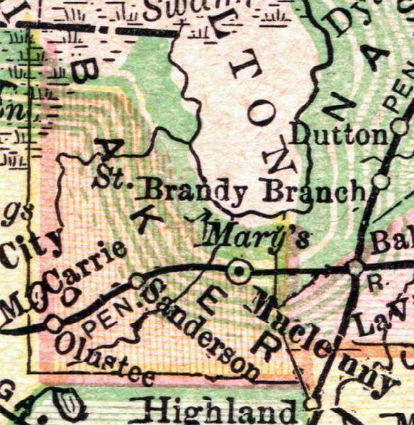 Map of Baker  County, Florida, 1894