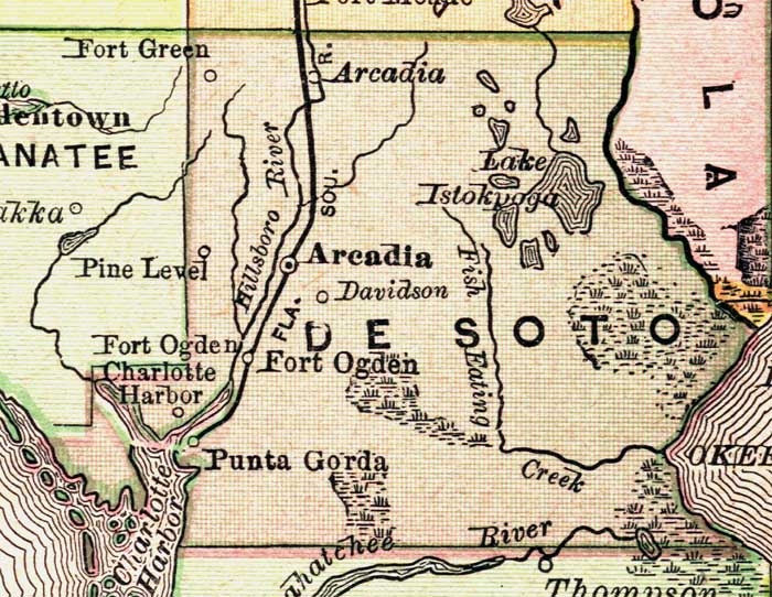 Map of De Soto County, Florida, 1894