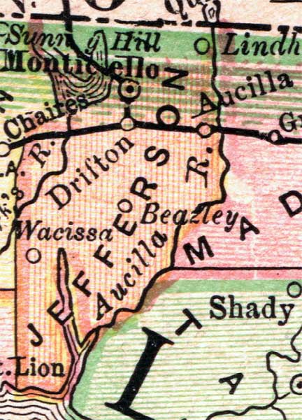 Map of Jefferson County, Florida, 1894