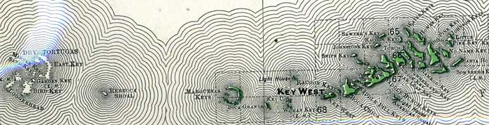 Map of Monroe County, Florida, 1898