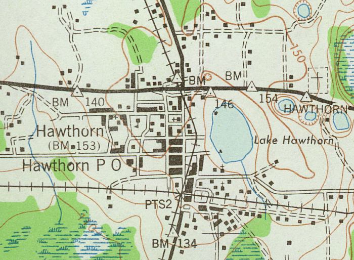 Map of Hawthorn, Florida