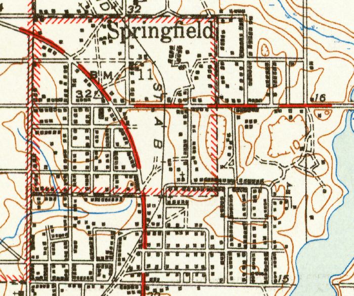 Map of Springfield, Florida