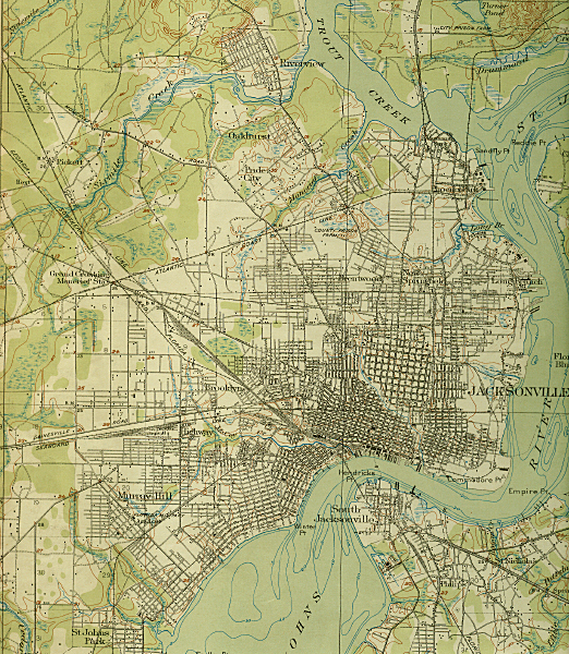 Map of Greater Jacksonville, Florida
