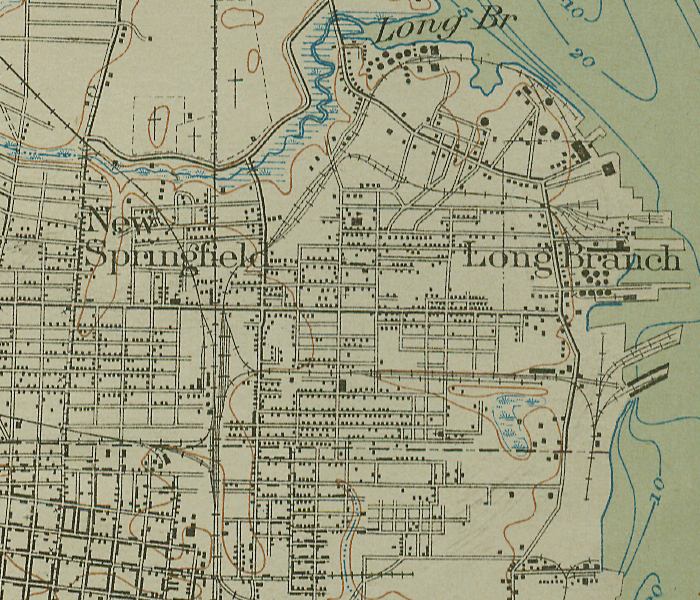 Map of New Springfield, Florida