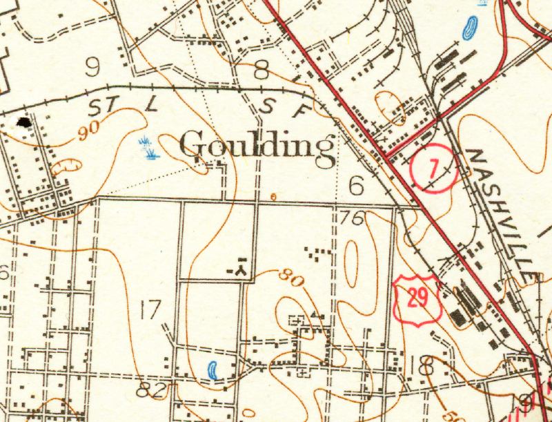 Map of Pensacola-Goulding, Florida