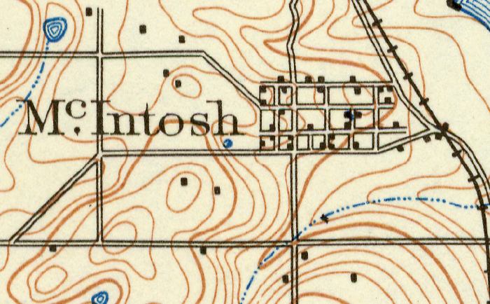 Map of McIntosh, Florida
