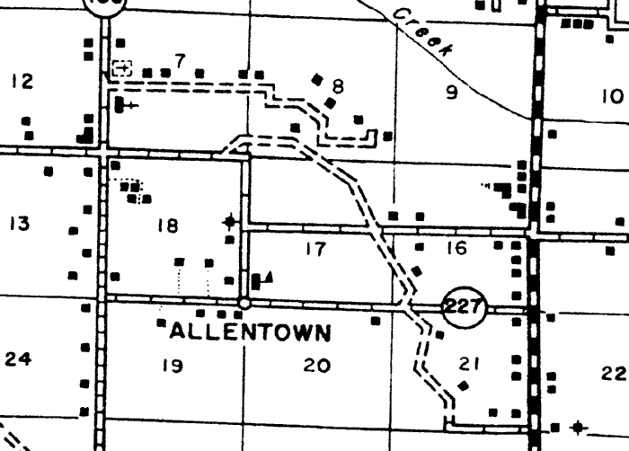 Map of Allentown, Florida