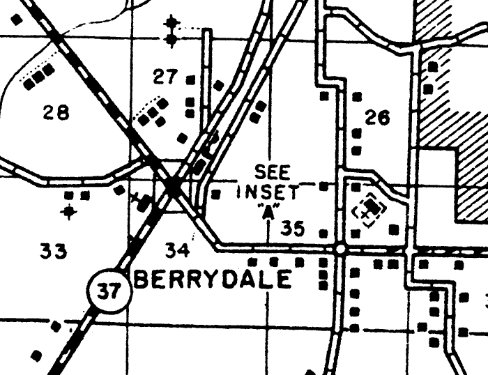 Map of Berrydale, Florida