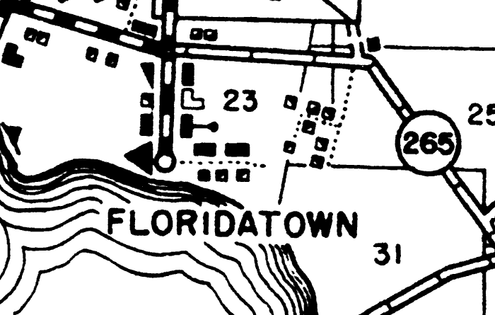 Map of Floridatown, Florida