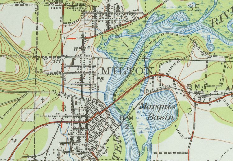 Map of Milton, Florida