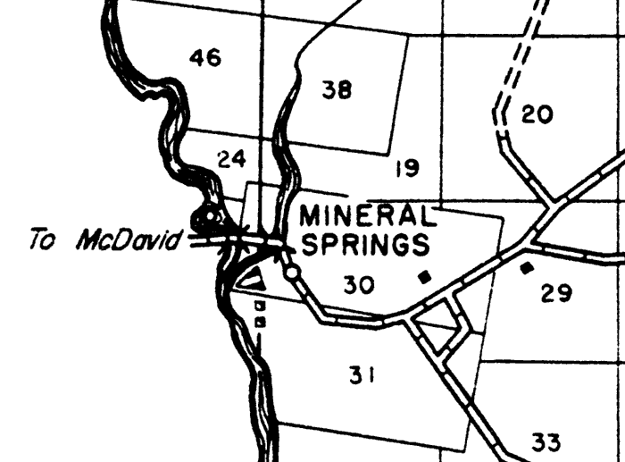 Map of Mineral Springs, Florida