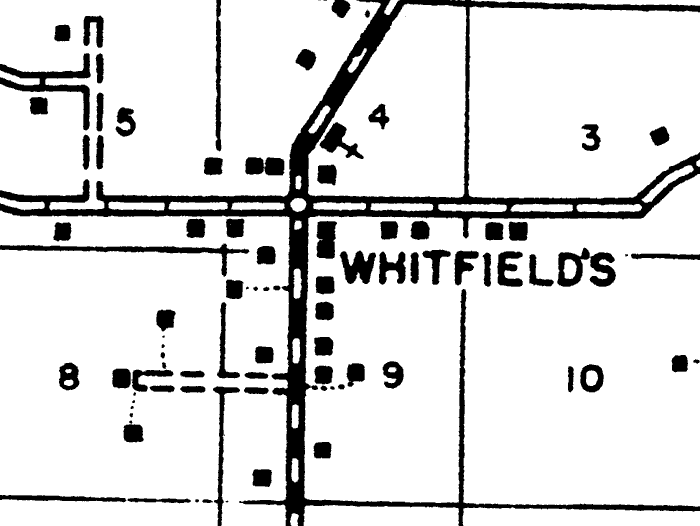 Map of Whitfields, Florida