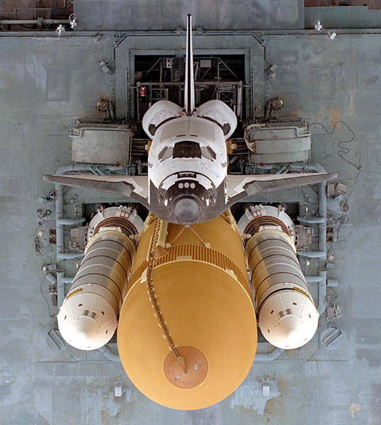 Overhead view of Atlantis Stack Rollout