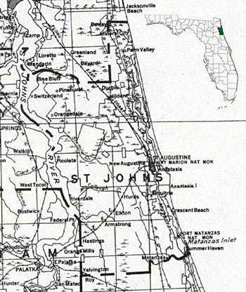 maps of St. John's County, Florida