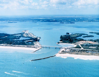 Sebastian Inlet - photograph of barrier islands on north Florida's Atlantic coast