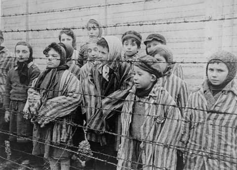 holocaust concentration camps. pose in concentration camp