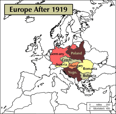 Map Of Europe In 1919