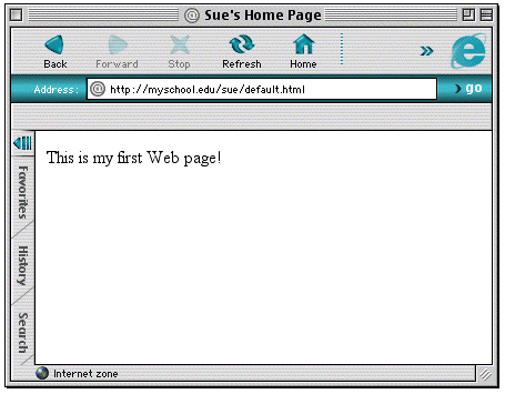 SUE'S WEB PAGE