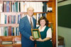 Thumbnail of Dr. Ron Linder presented with USF Meritorious Service Award, 1995