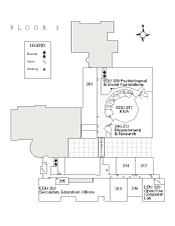 College of Education map floor plan: Floor 3