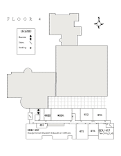 College of Education map floor plan: Floor 4