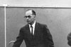 Thumbnail of Dr. Donald Lantz standing in front of a chalkboard