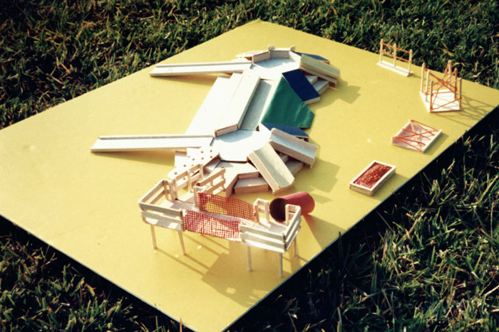 a scale model of a children's playground