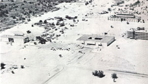 arial view of USF during construction