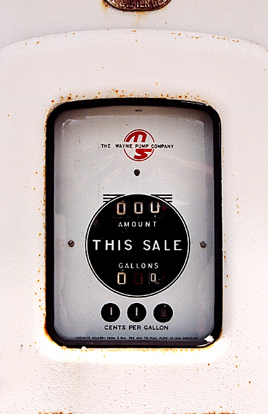 Meter on a gas pump