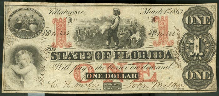 One dollar bill