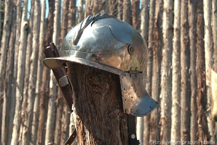 Detail of a helmet