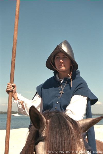 Reenactor on a horse