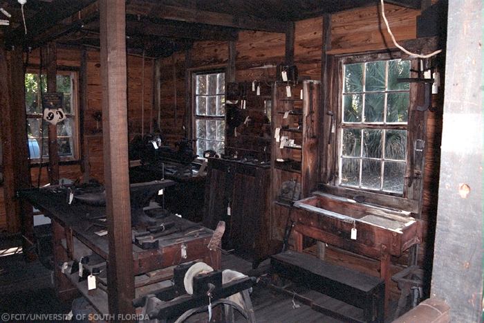 Interior of the small machine shop