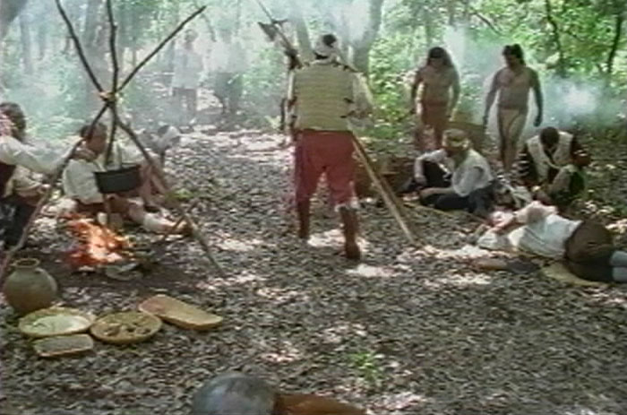 Spanish Soldiers make Camp