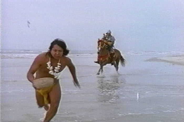 Spanish Soldier Pursues a Native American