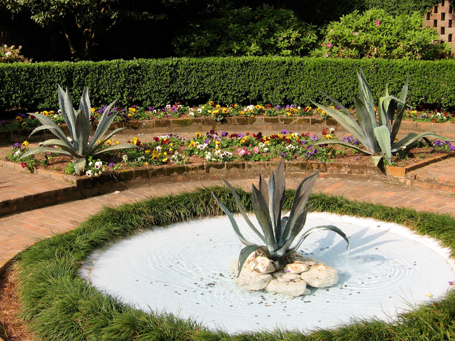 Fountain inside the Walled Garden