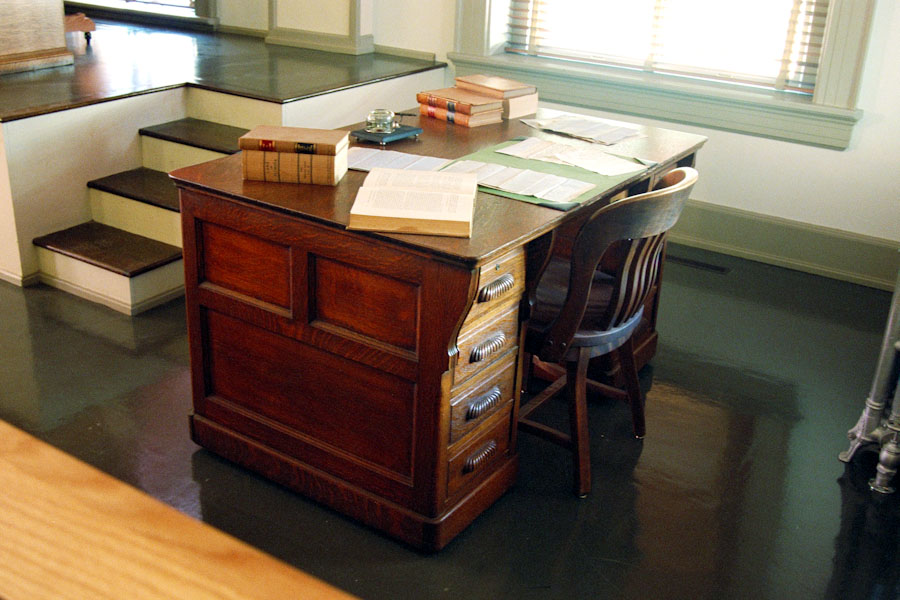 Desk in Former Supreme Court Chamber