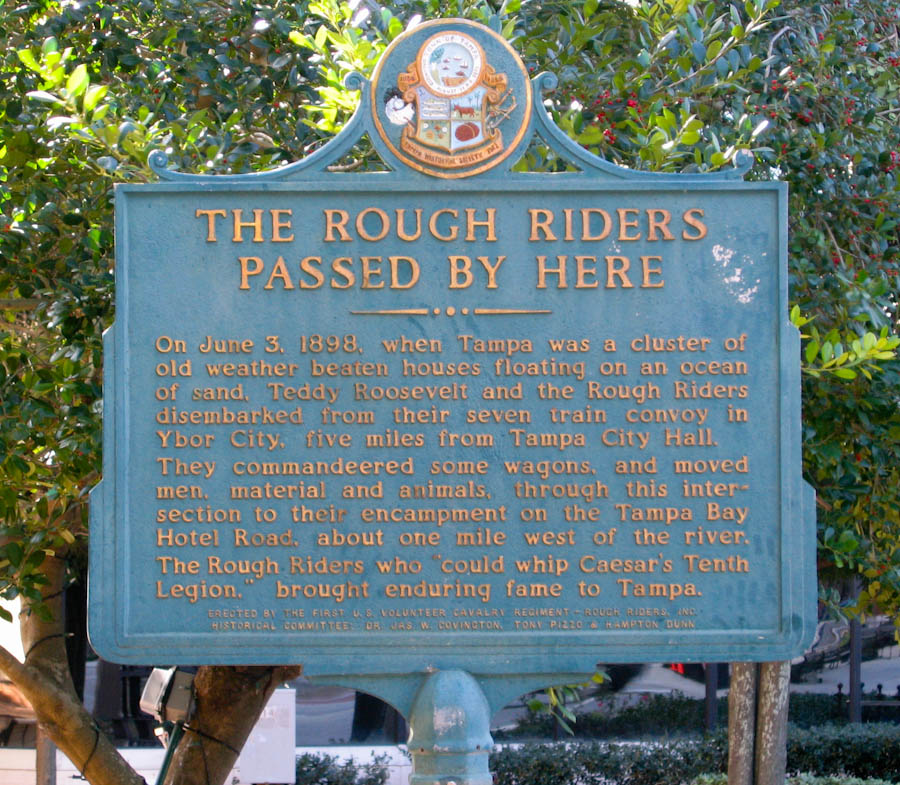 Historical Marker dedicated to the Rough Riders