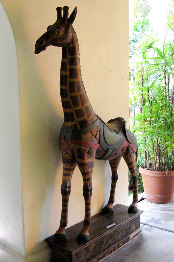 Carousel Giraffe in Courtyard