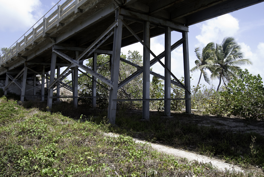 Underside of the Bahia Honda Bridge Where it Meets the Trail