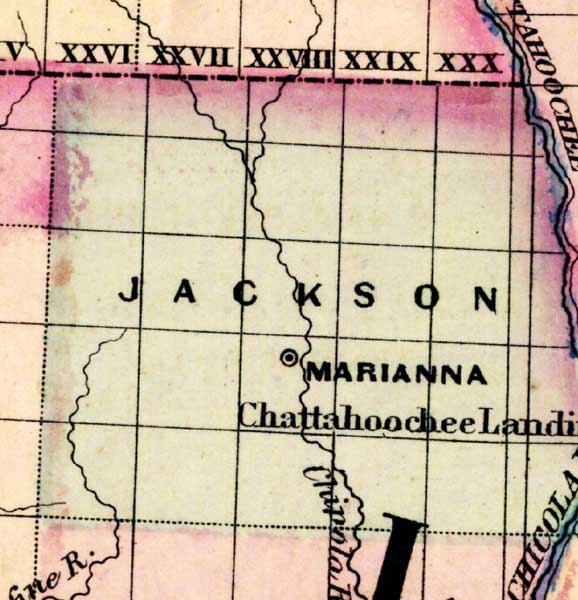 Map of Jackson County, Florida, 1877