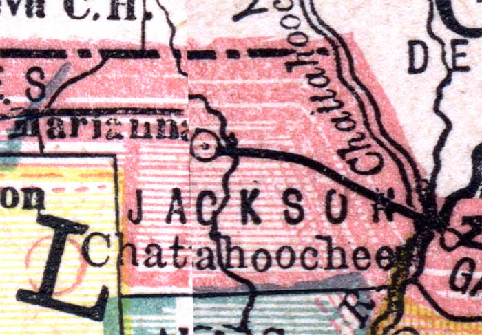 Map of Jackson County, Florida, 1880