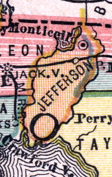 Map of Jefferson County, Florida, 1880
