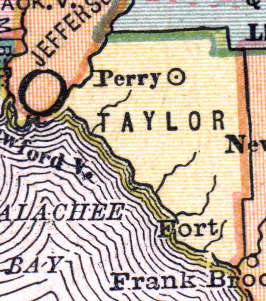 Map of Taylor County, Florida, 1880